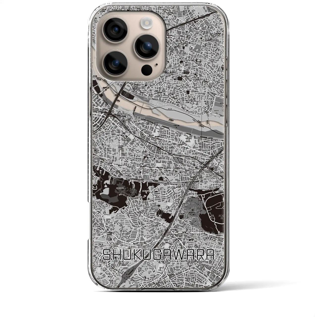 【宿河原(神奈川県)】地図柄iPhoneケース(クリアタイプ)