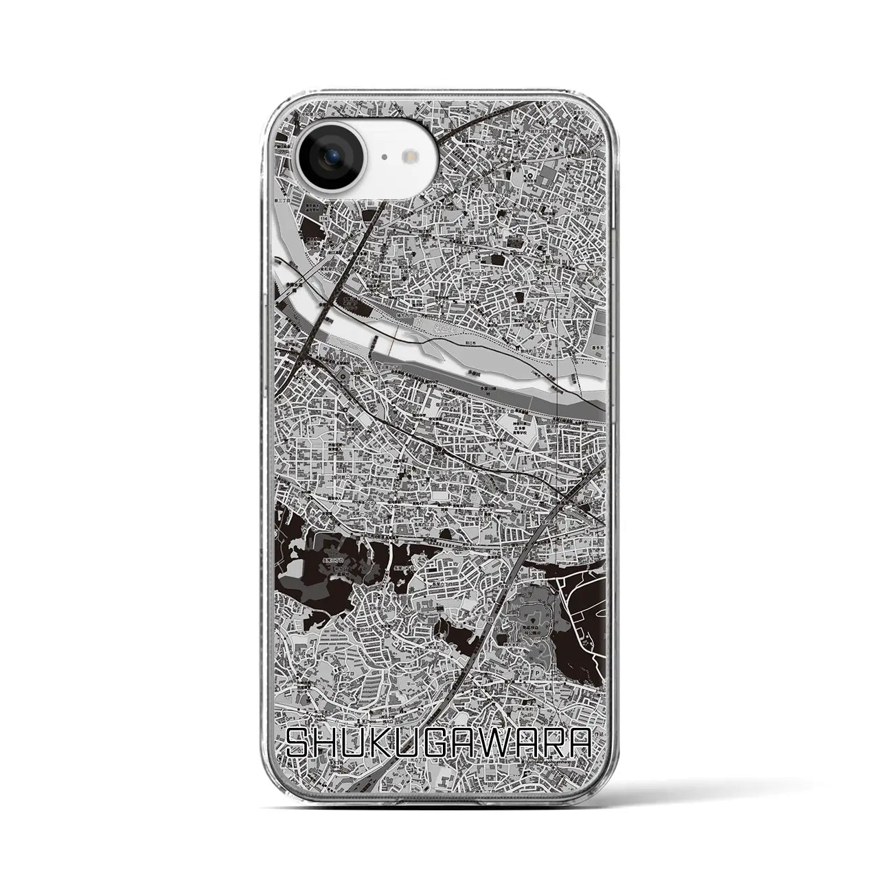 【宿河原(神奈川県)】地図柄iPhoneケース(クリアタイプ)