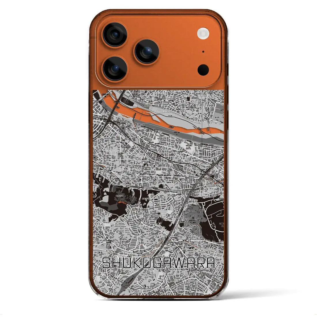 【宿河原(神奈川県)】地図柄iPhoneケース(クリアタイプ)