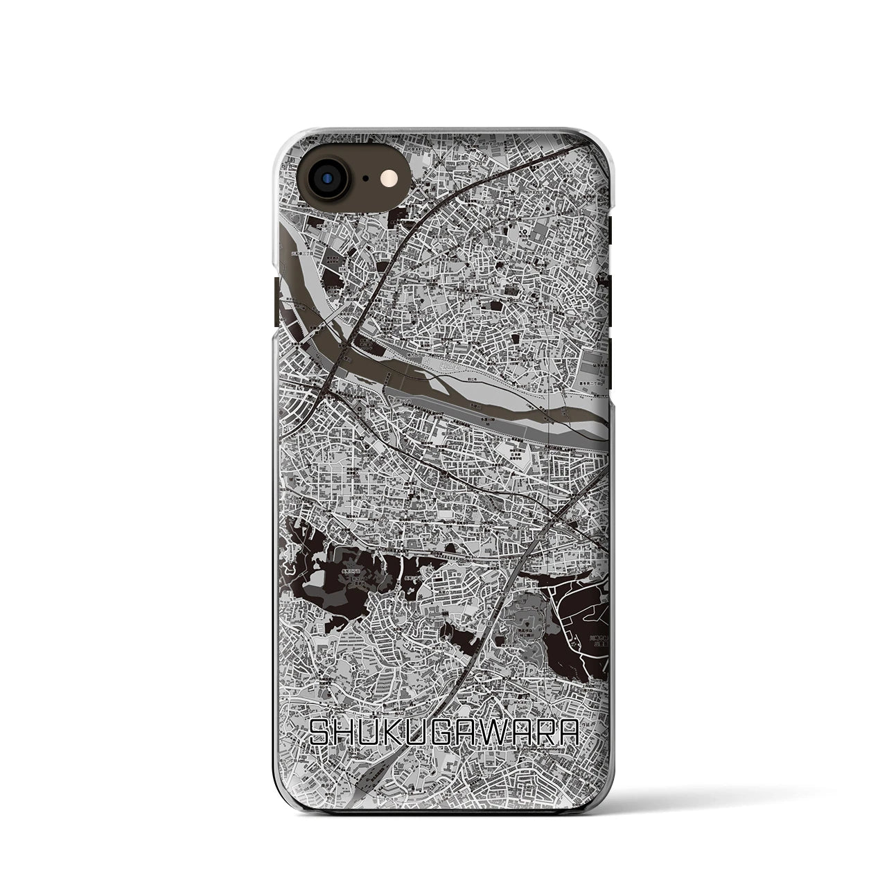 【宿河原(神奈川県)】地図柄iPhoneケース(クリアタイプ)