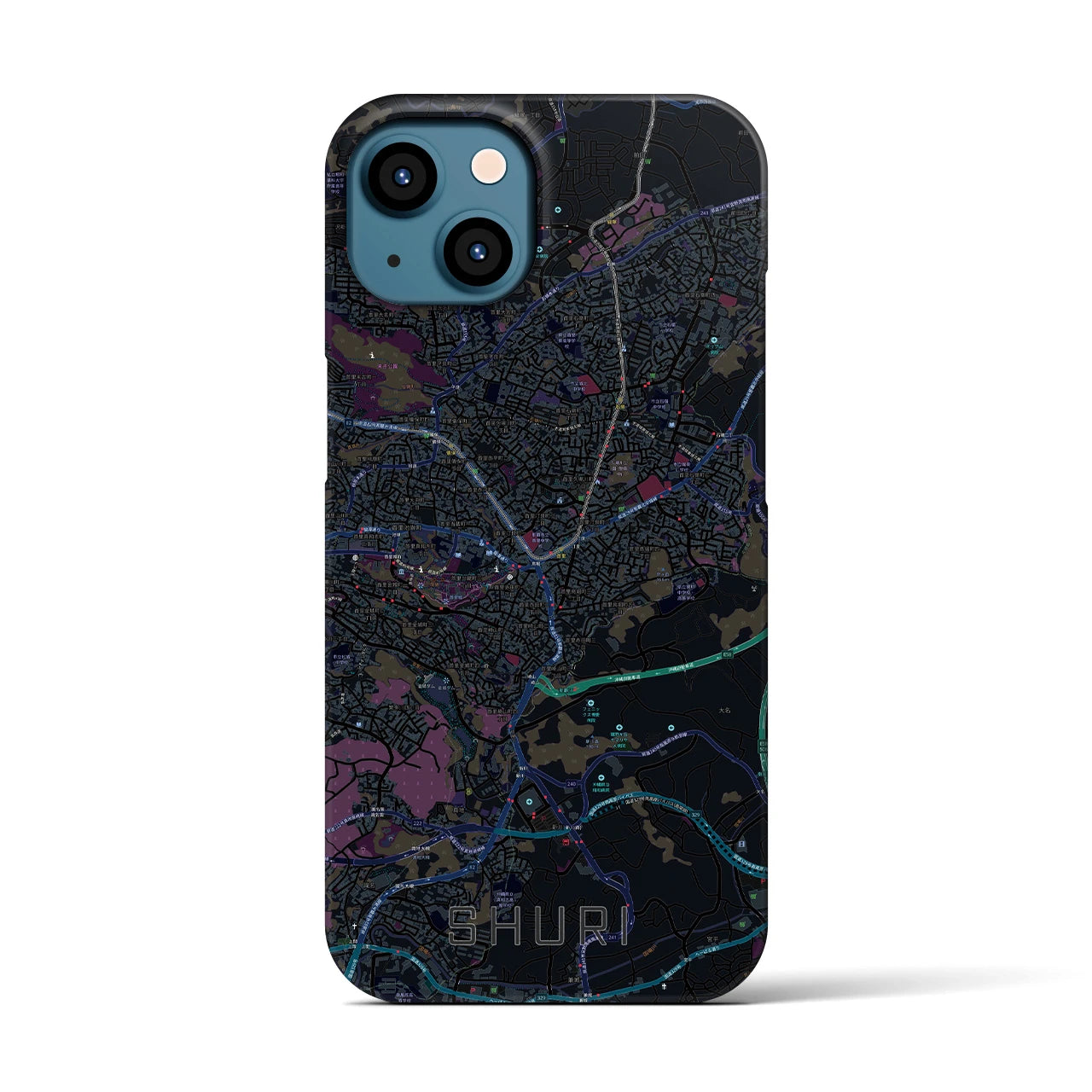 【首里(沖縄県)】地図柄iPhoneケース(バックカバータイプ)