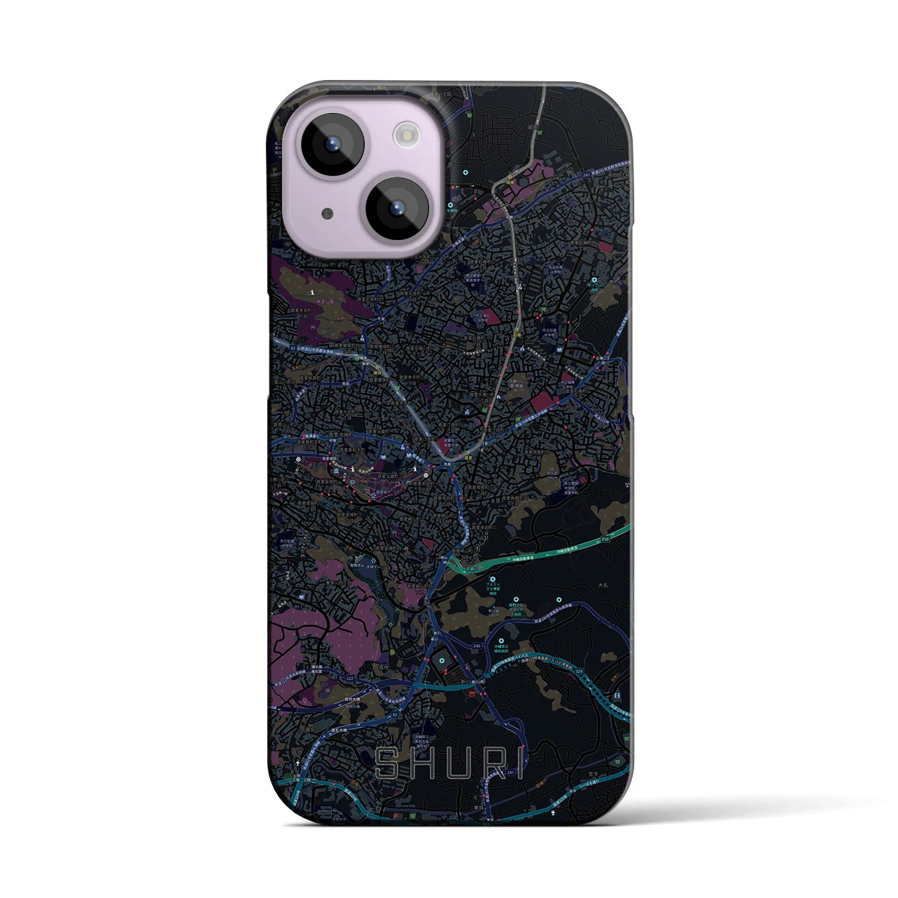 【首里(沖縄県)】地図柄iPhoneケース(バックカバータイプ)