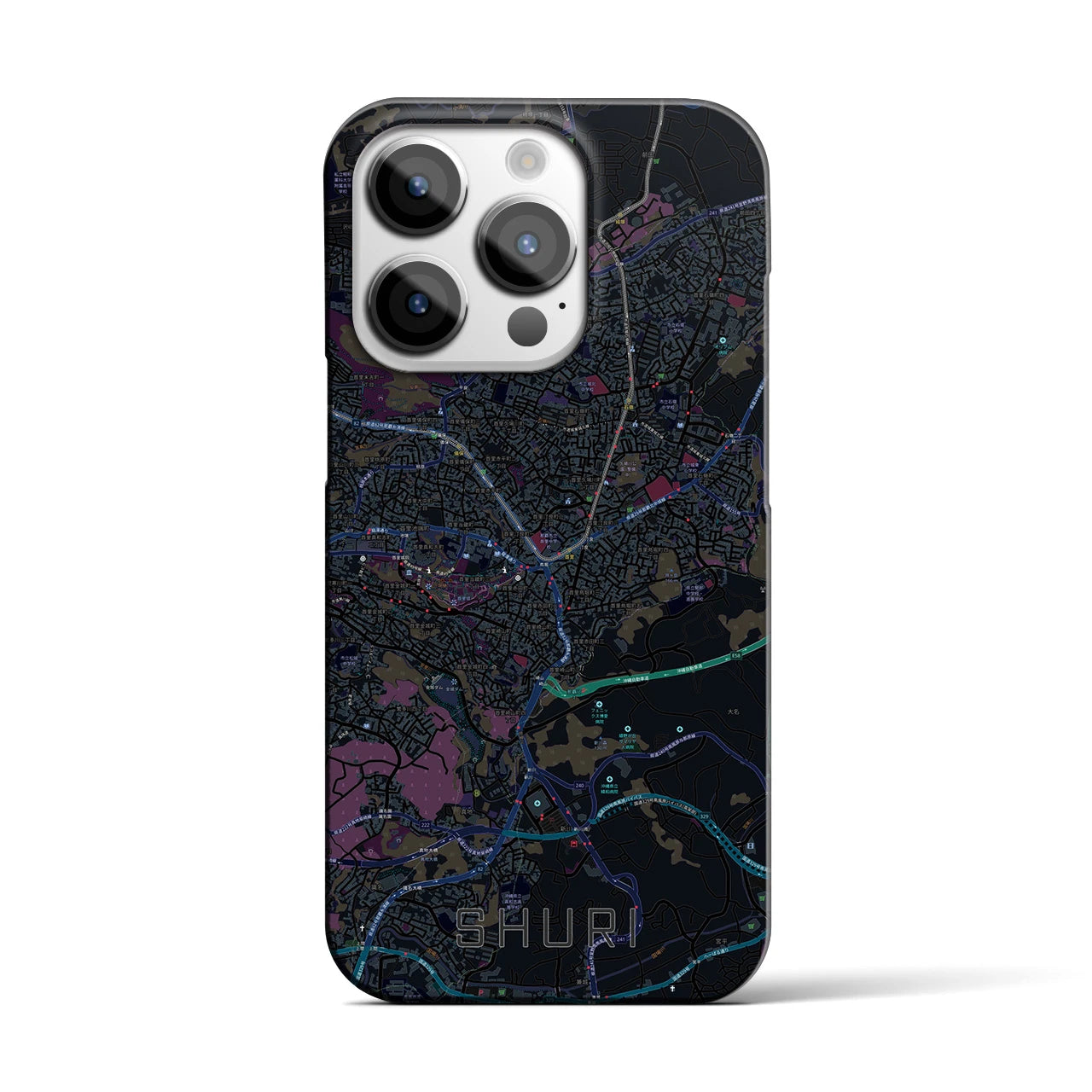 【首里(沖縄県)】地図柄iPhoneケース(バックカバータイプ)