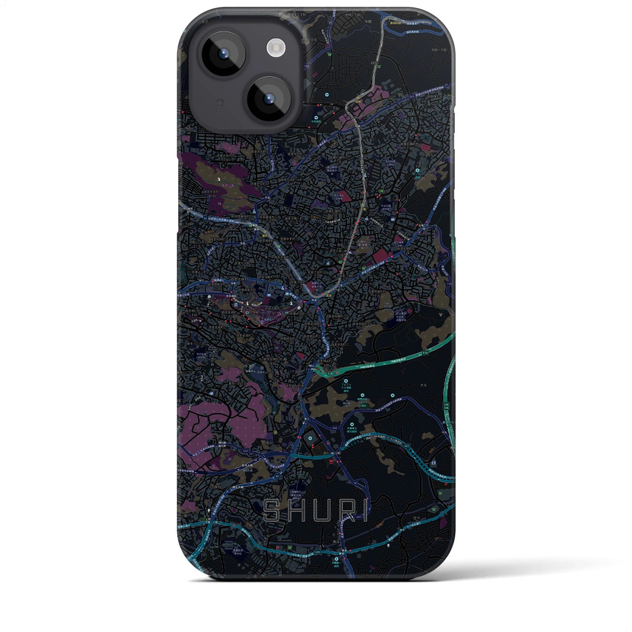 【首里(沖縄県)】地図柄iPhoneケース(バックカバータイプ)