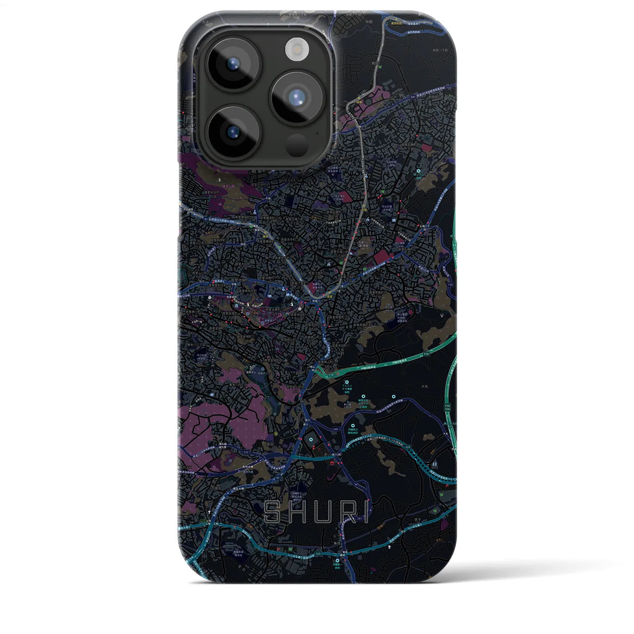 【首里(沖縄県)】地図柄iPhoneケース(バックカバータイプ)