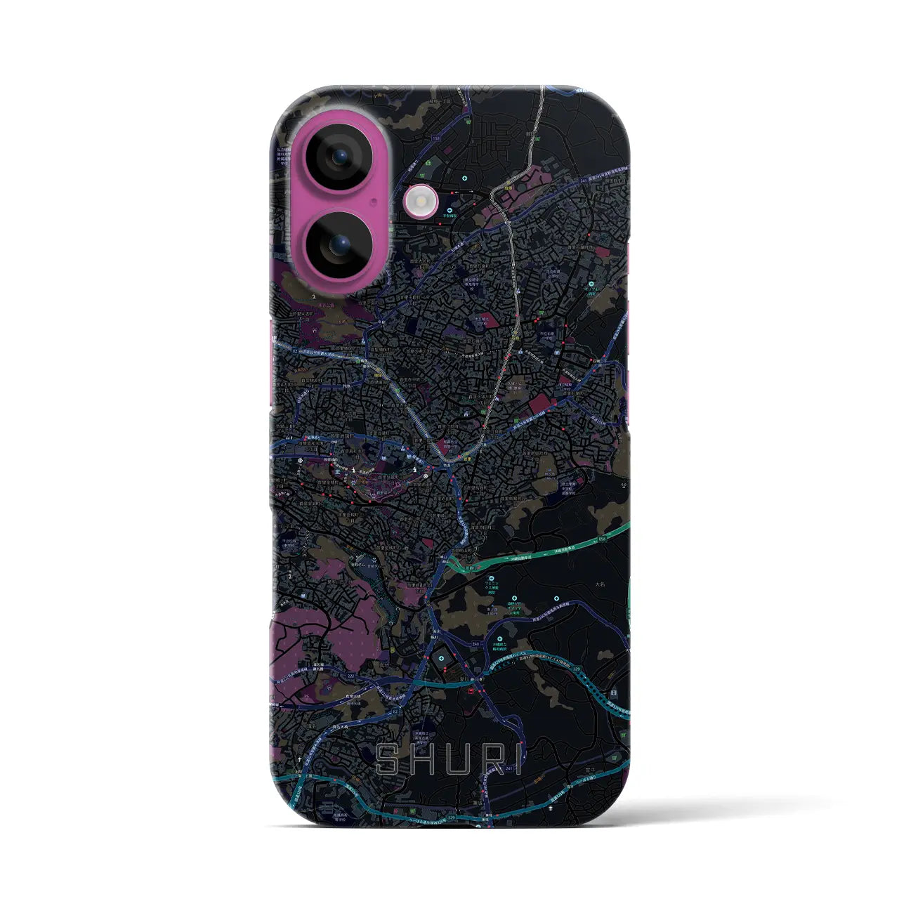 【首里(沖縄県)】地図柄iPhoneケース(バックカバータイプ)