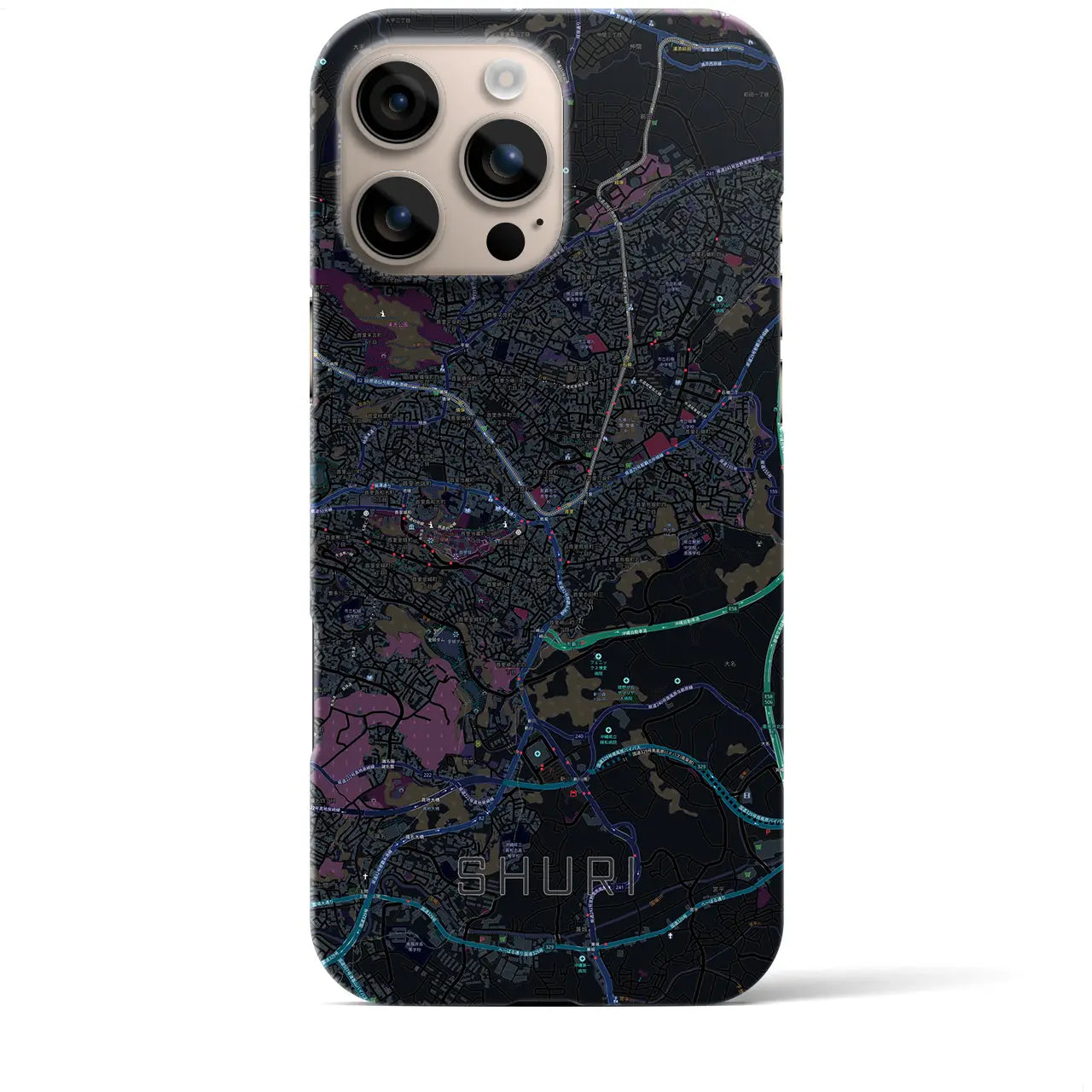 【首里(沖縄県)】地図柄iPhoneケース(バックカバータイプ)