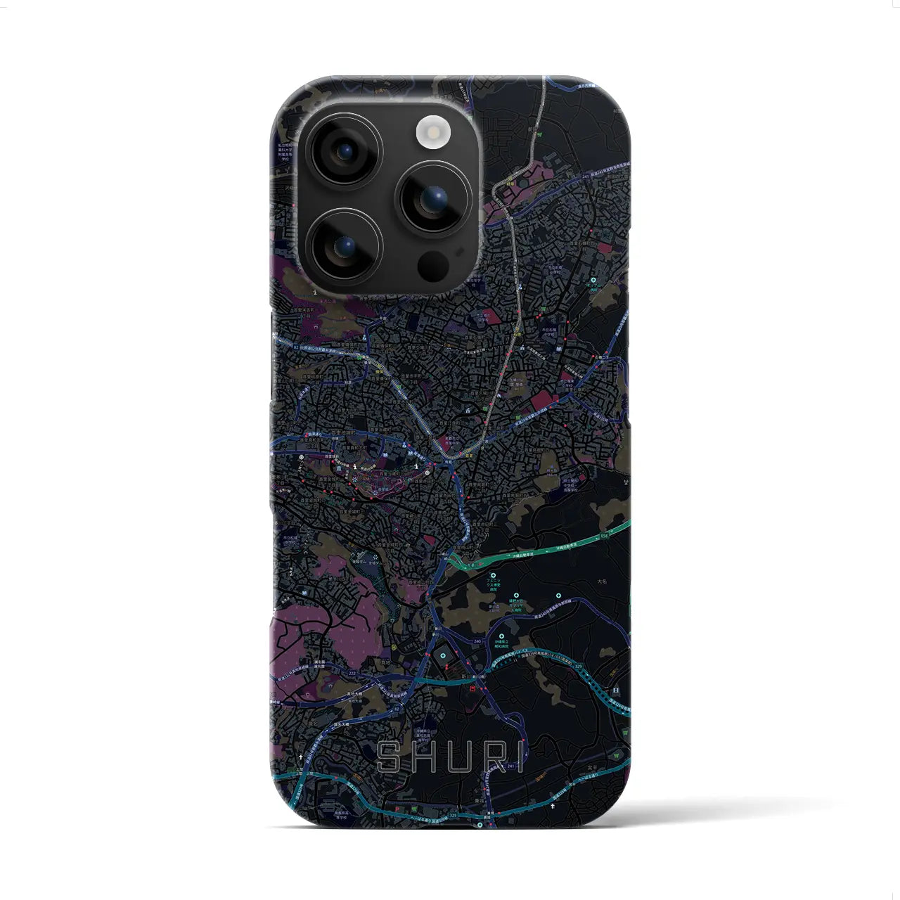 【首里(沖縄県)】地図柄iPhoneケース(バックカバータイプ)