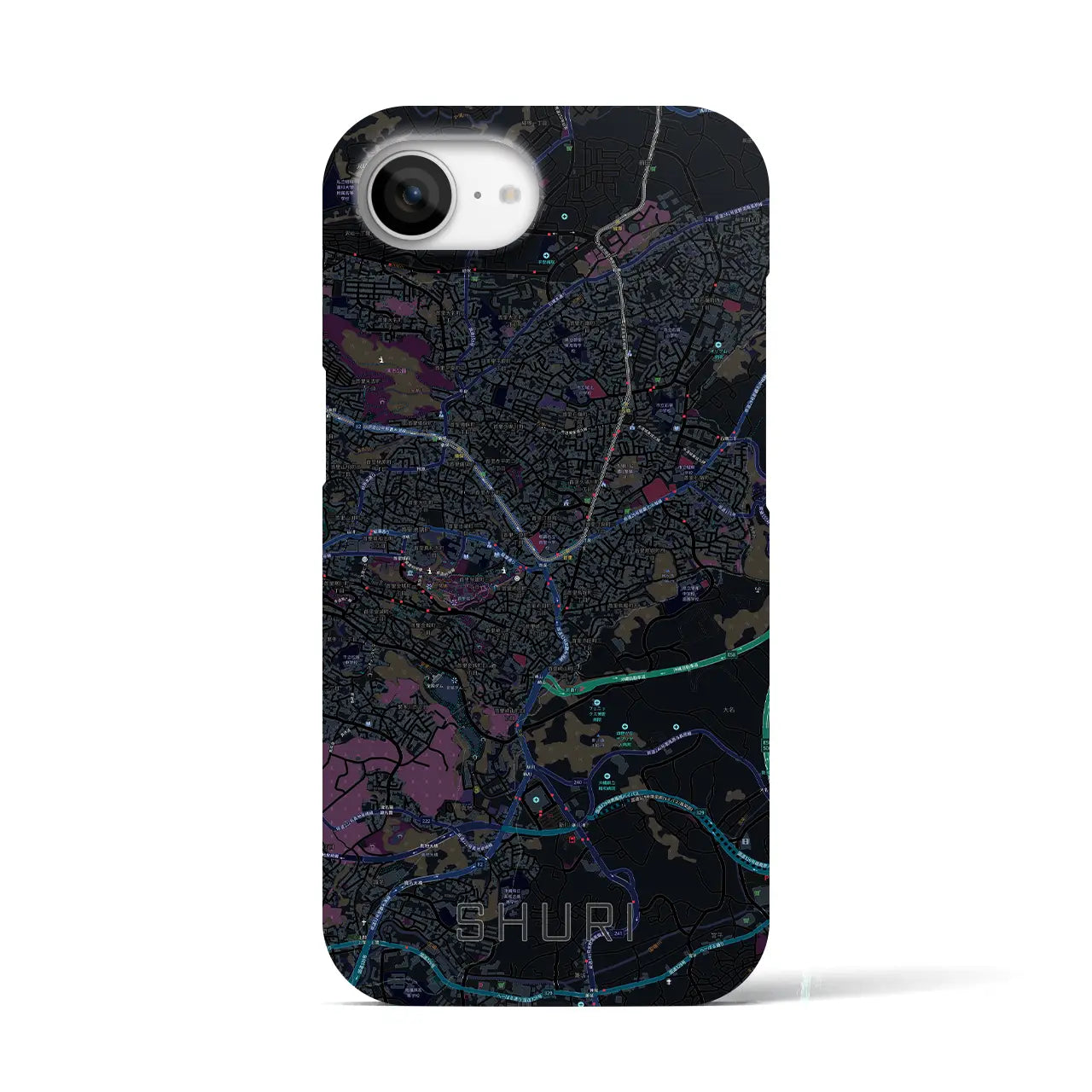 【首里(沖縄県)】地図柄iPhoneケース(バックカバータイプ)