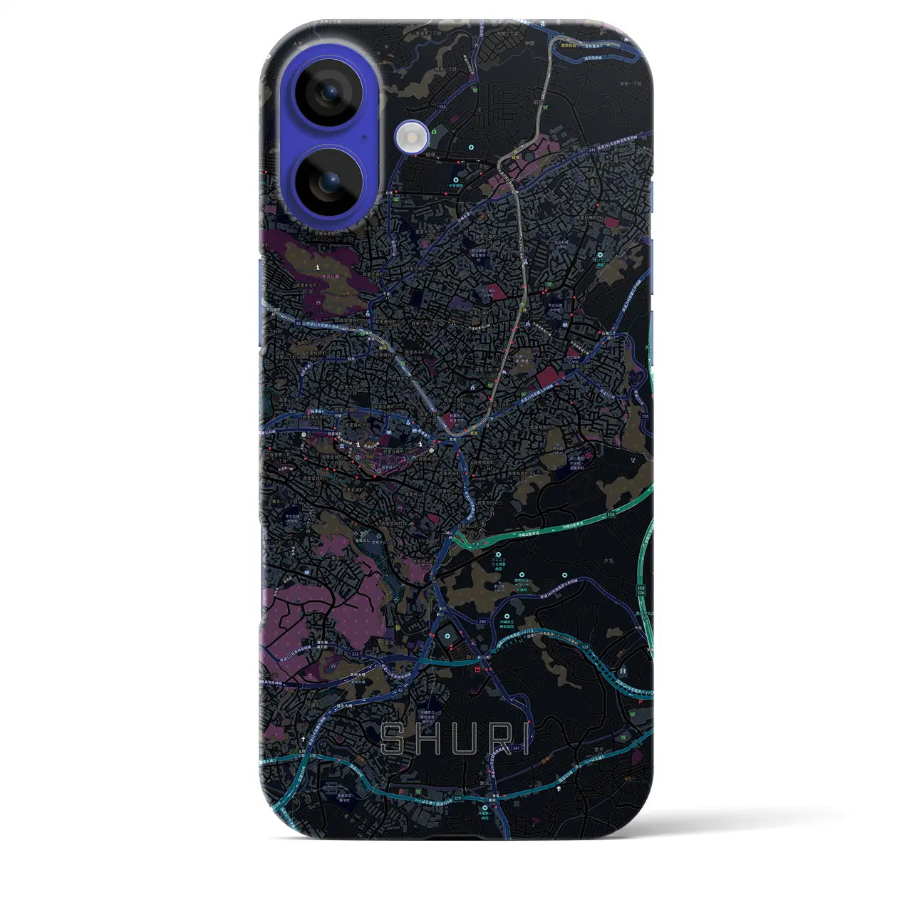 【首里(沖縄県)】地図柄iPhoneケース(バックカバータイプ)