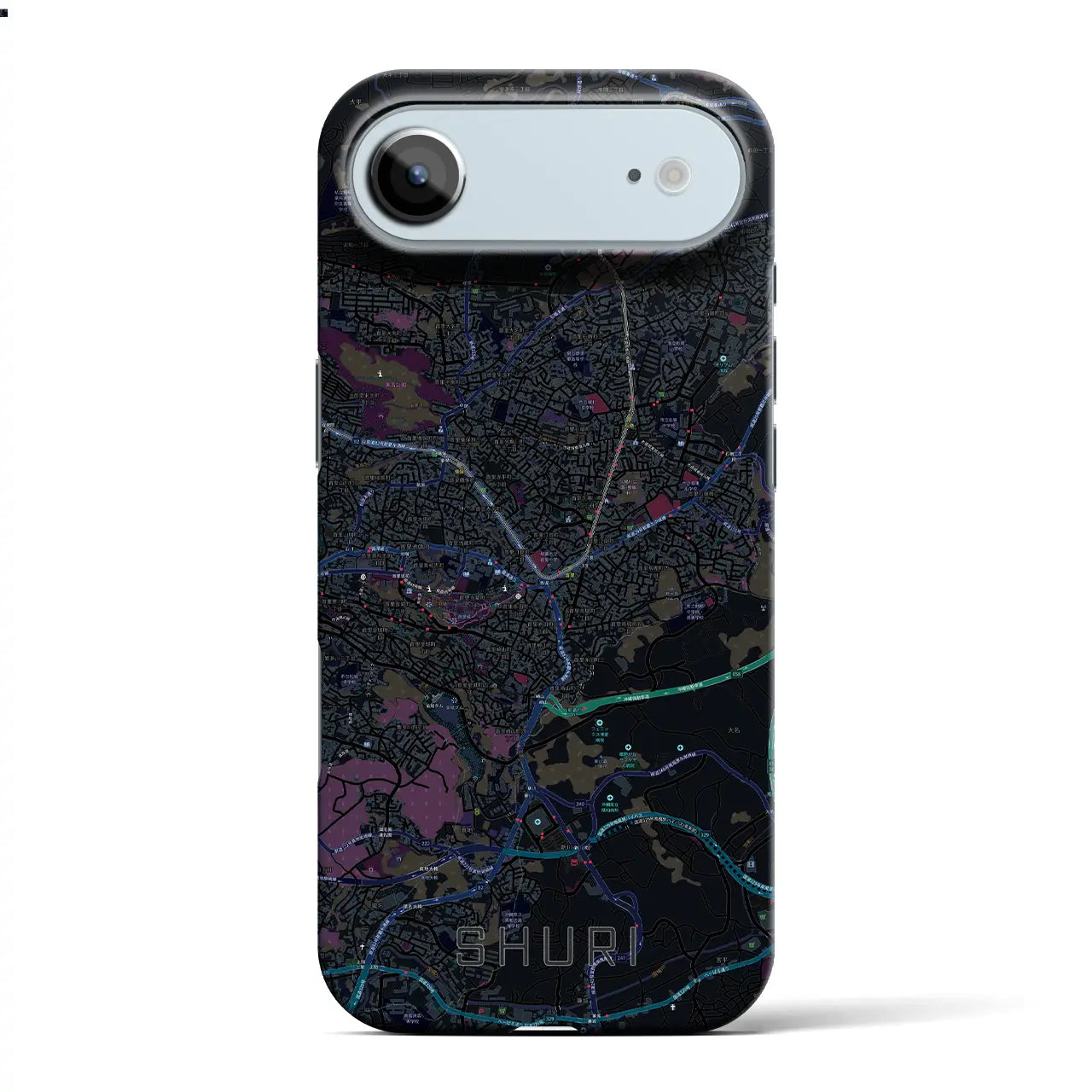 【首里(沖縄県)】地図柄iPhoneケース(バックカバータイプ)
