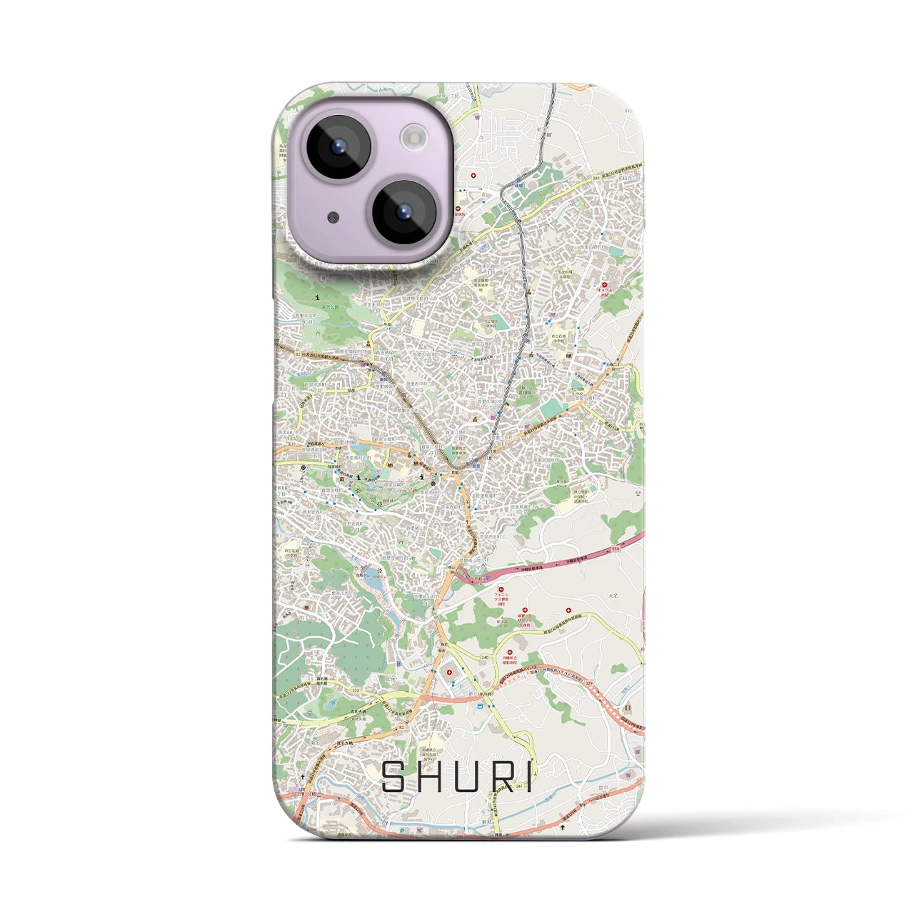 【首里(沖縄県)】地図柄iPhoneケース(バックカバータイプ)