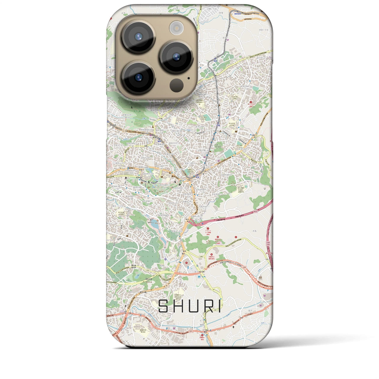 【首里(沖縄県)】地図柄iPhoneケース(バックカバータイプ)