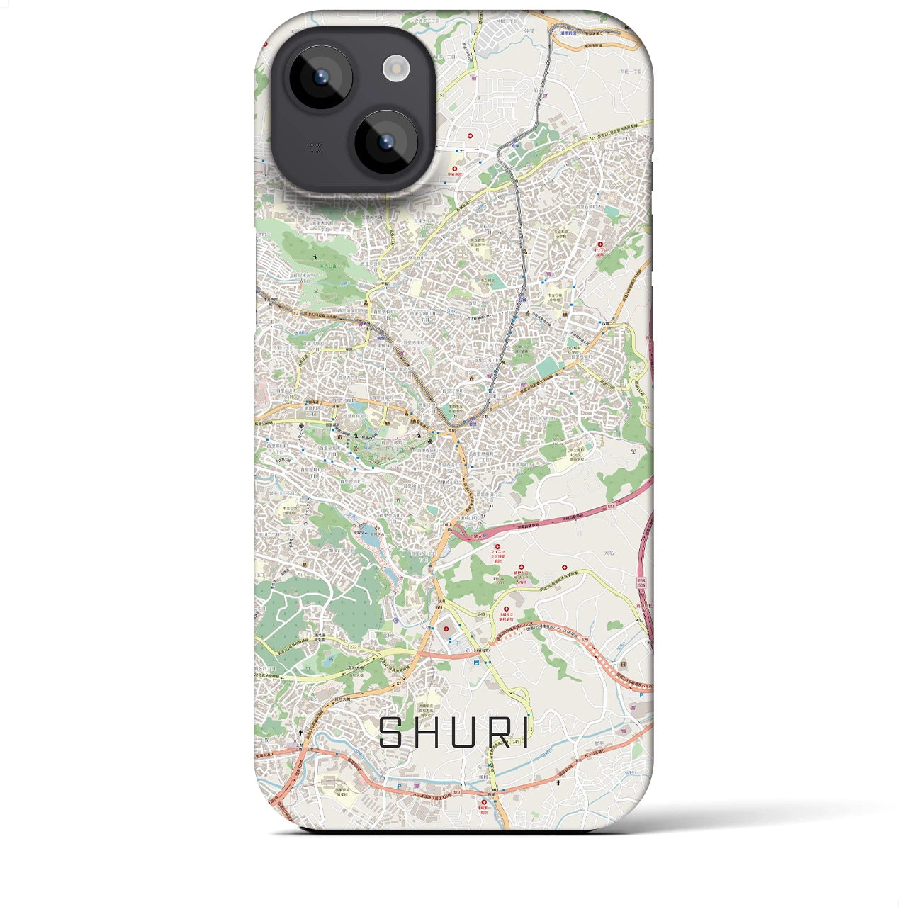 【首里(沖縄県)】地図柄iPhoneケース(バックカバータイプ)