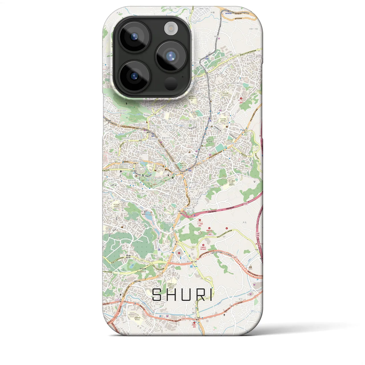 【首里(沖縄県)】地図柄iPhoneケース(バックカバータイプ)
