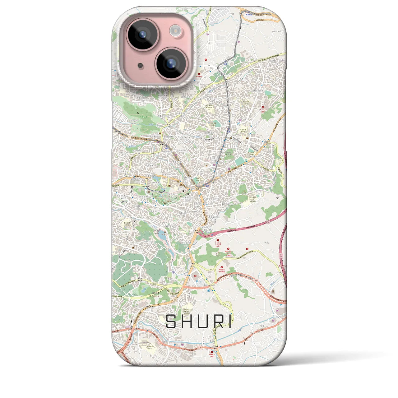 【首里(沖縄県)】地図柄iPhoneケース(バックカバータイプ)