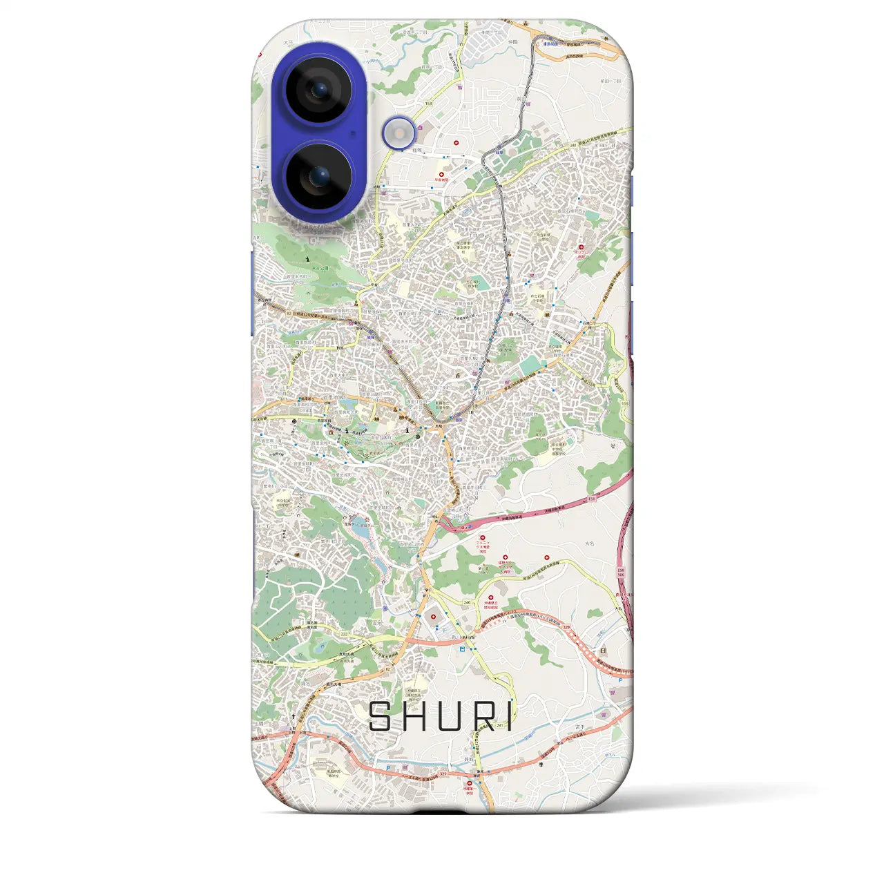 【首里(沖縄県)】地図柄iPhoneケース(バックカバータイプ)