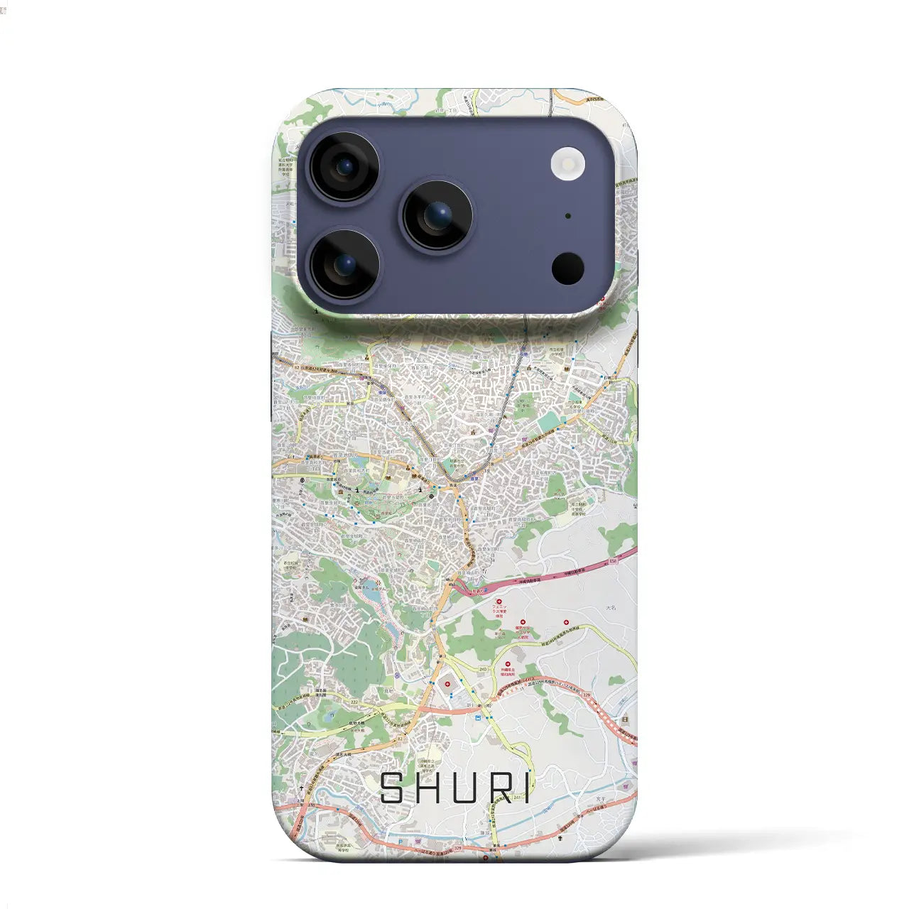 【首里(沖縄県)】地図柄iPhoneケース(バックカバータイプ)