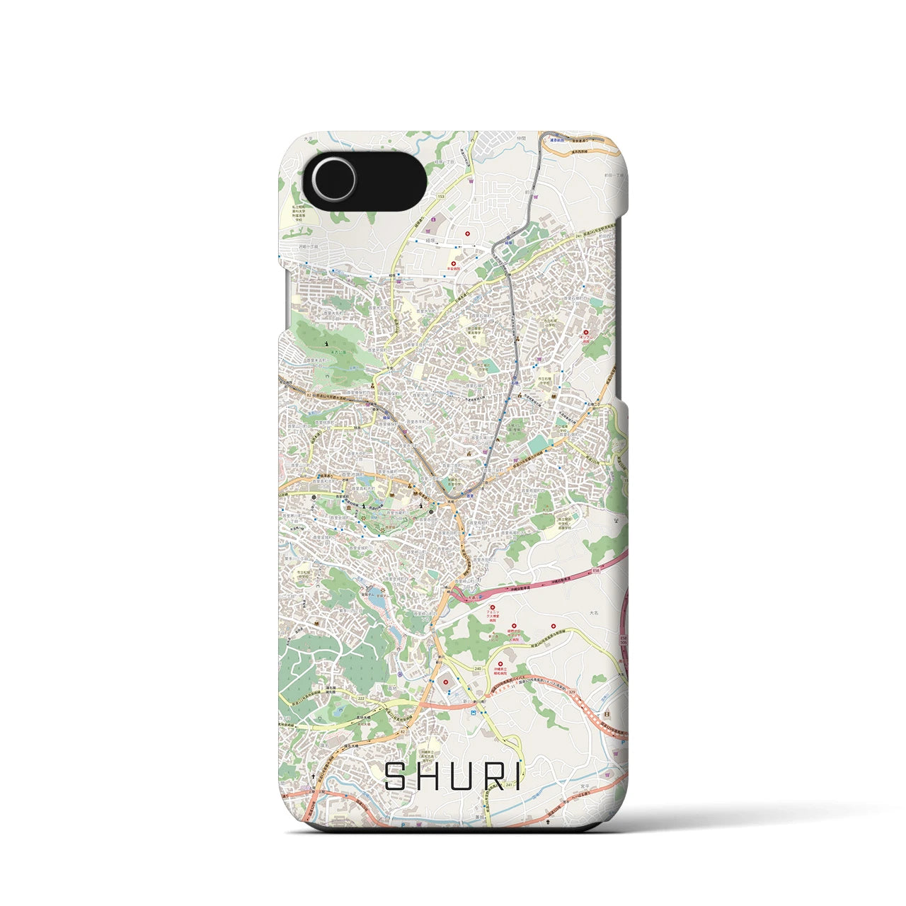 【首里(沖縄県)】地図柄iPhoneケース(バックカバータイプ)