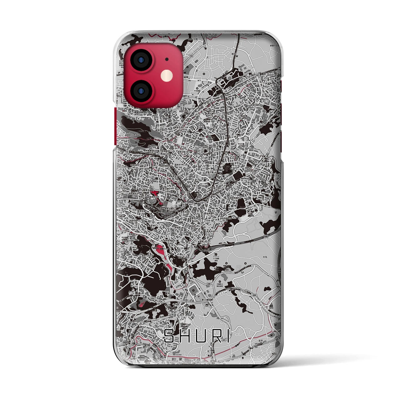 【首里(沖縄県)】地図柄iPhoneケース(クリアタイプ)