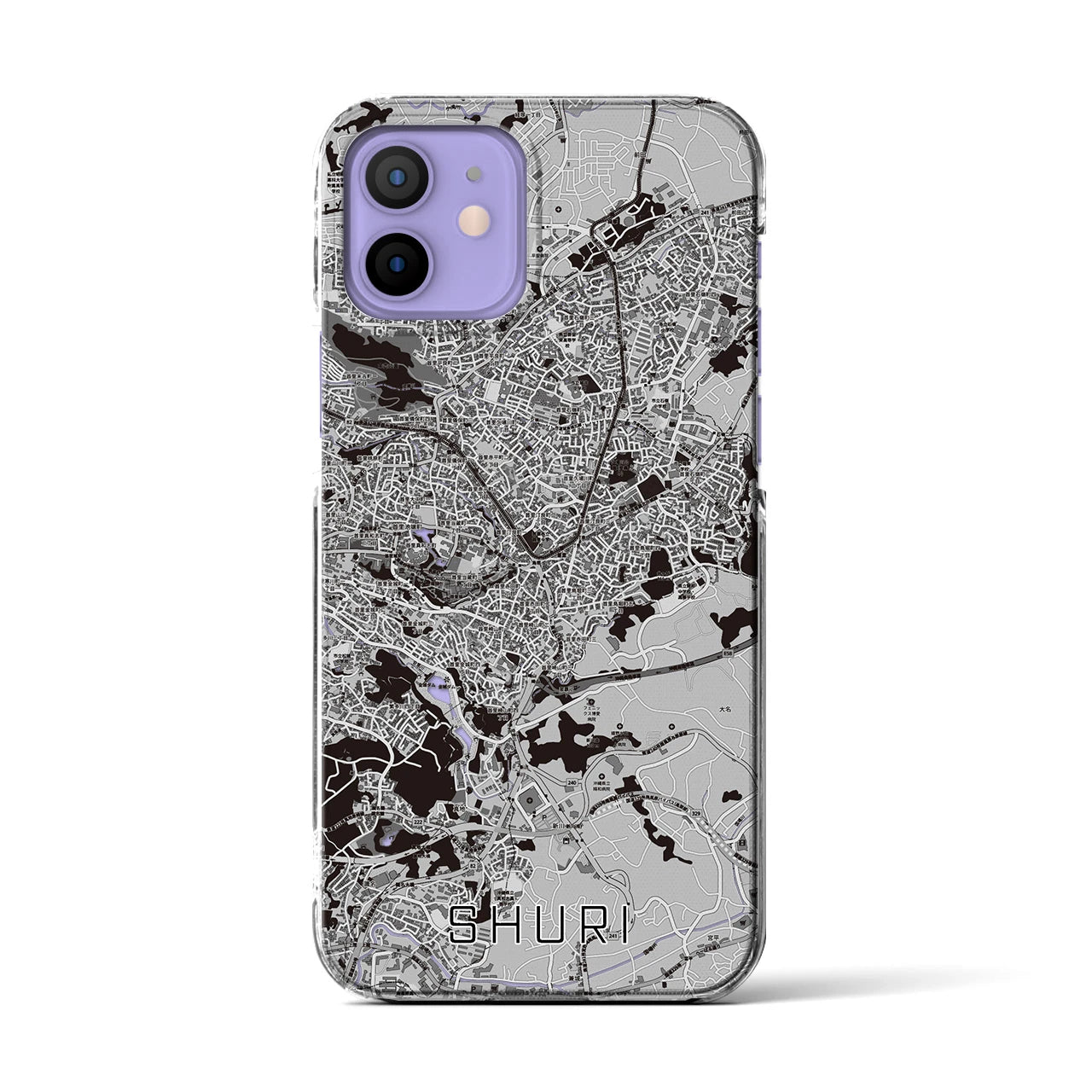 【首里(沖縄県)】地図柄iPhoneケース(クリアタイプ)