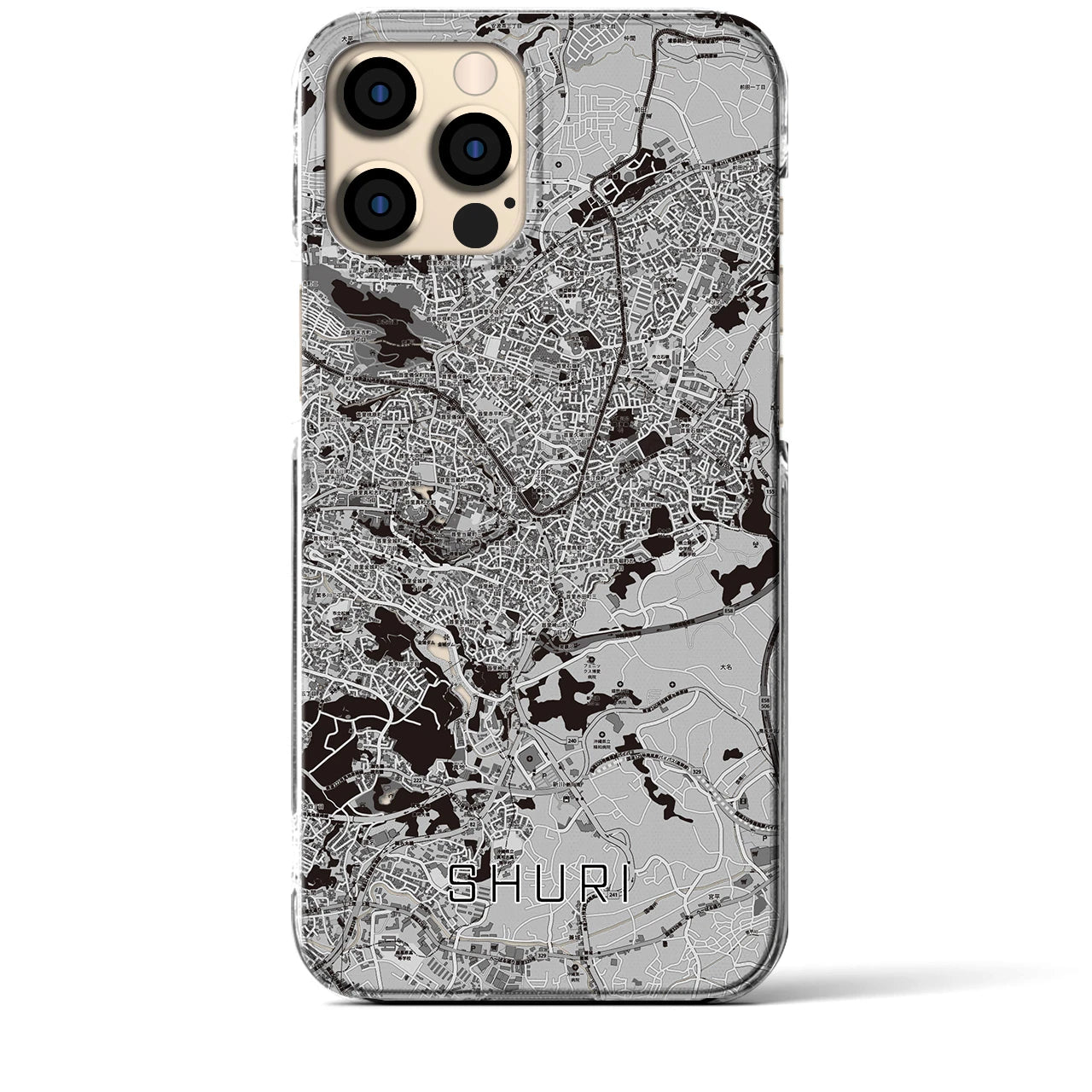 【首里(沖縄県)】地図柄iPhoneケース(クリアタイプ)