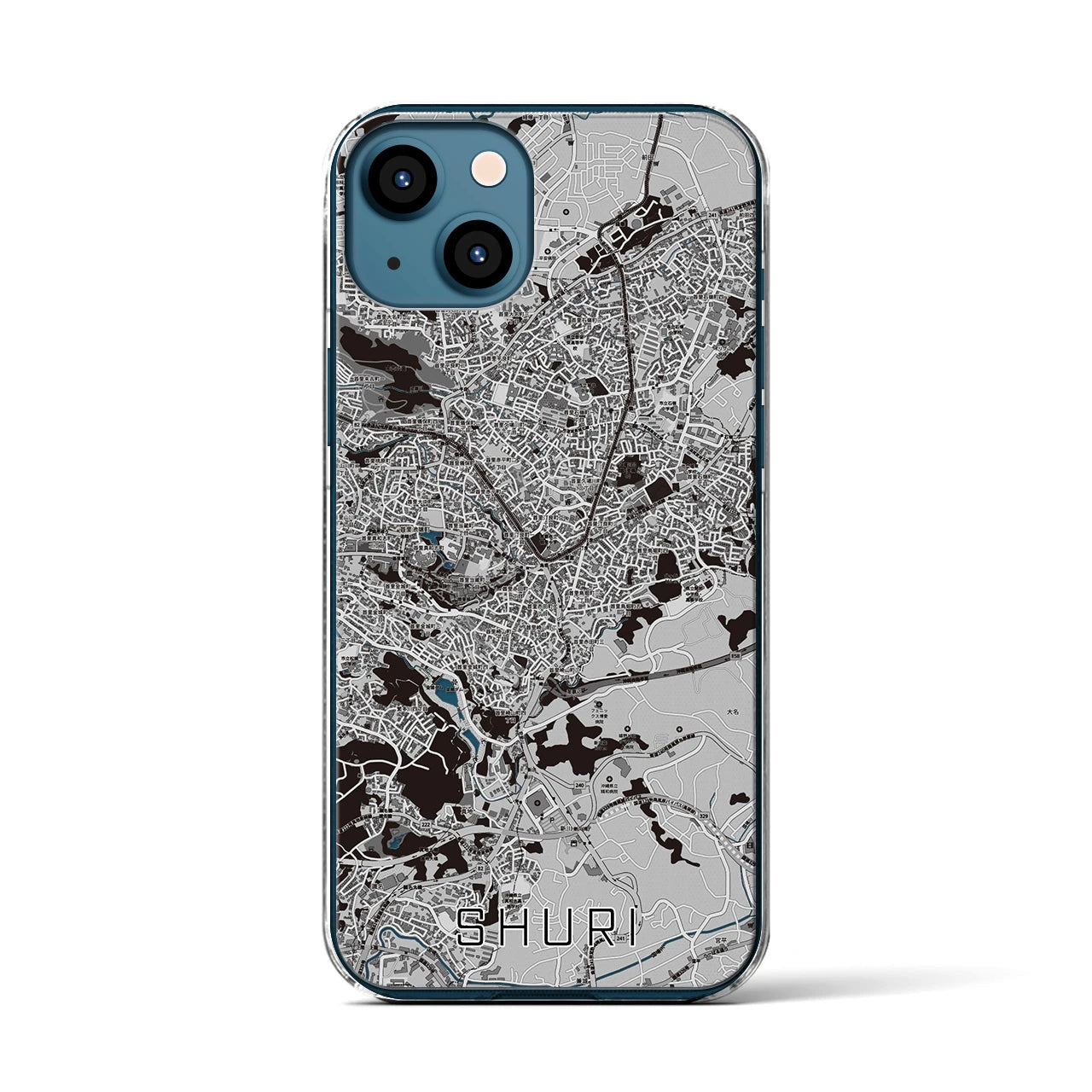 【首里(沖縄県)】地図柄iPhoneケース(クリアタイプ)