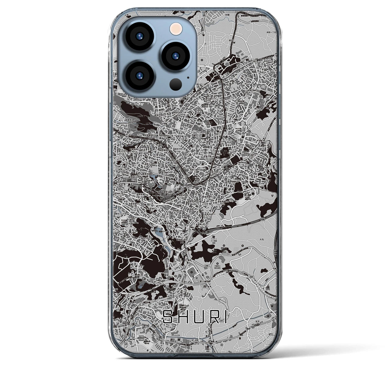 【首里(沖縄県)】地図柄iPhoneケース(クリアタイプ)