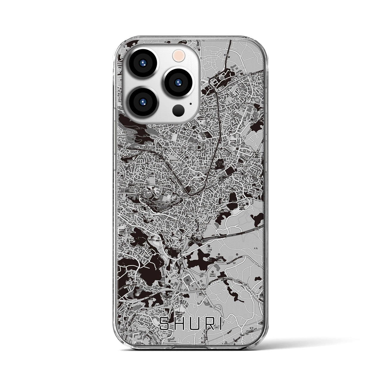 【首里(沖縄県)】地図柄iPhoneケース(クリアタイプ)