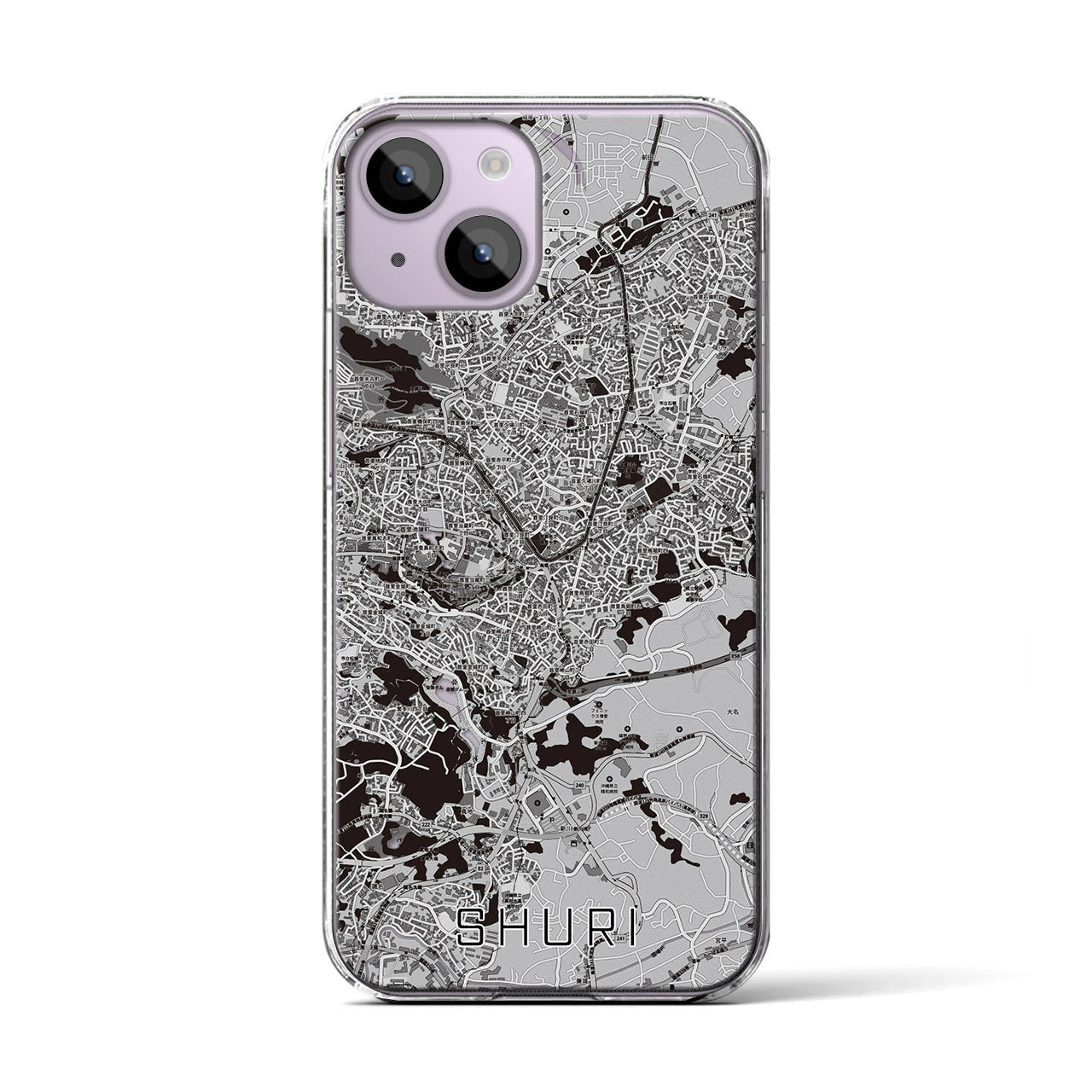 【首里(沖縄県)】地図柄iPhoneケース(クリアタイプ)