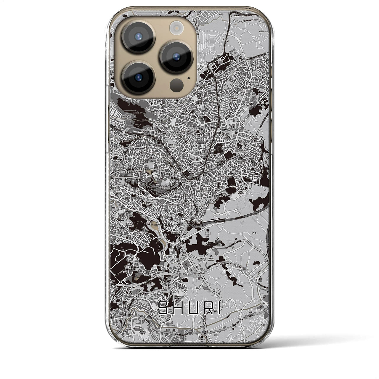 【首里(沖縄県)】地図柄iPhoneケース(クリアタイプ)