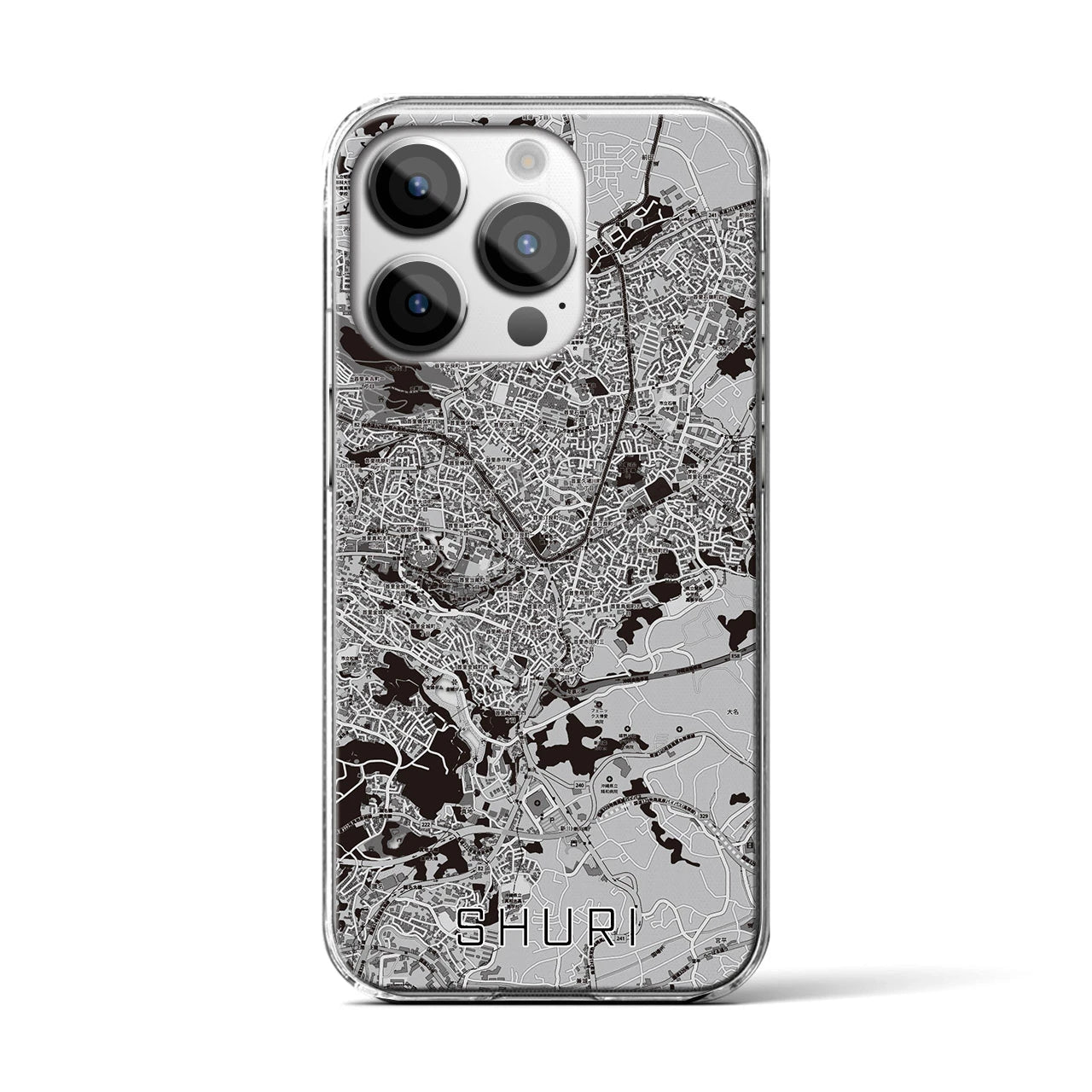 【首里(沖縄県)】地図柄iPhoneケース(クリアタイプ)