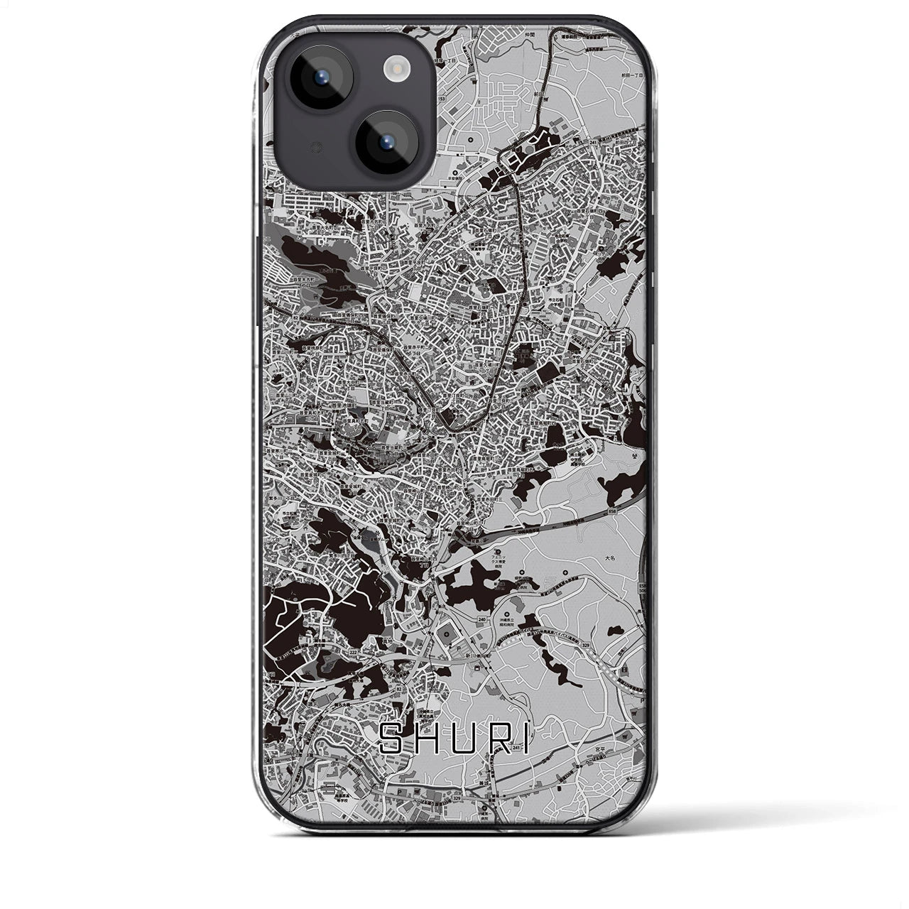 【首里(沖縄県)】地図柄iPhoneケース(クリアタイプ)