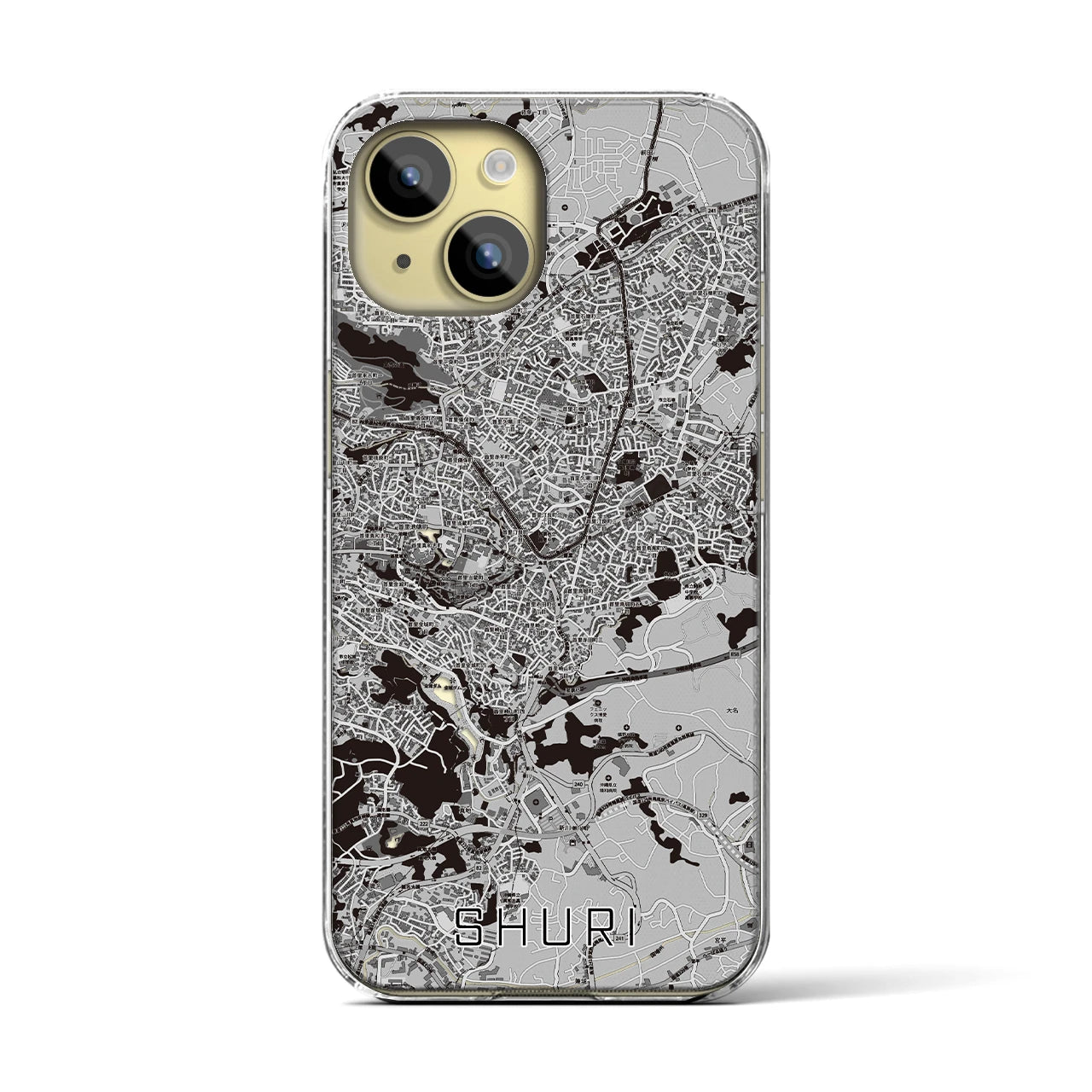 【首里(沖縄県)】地図柄iPhoneケース(クリアタイプ)