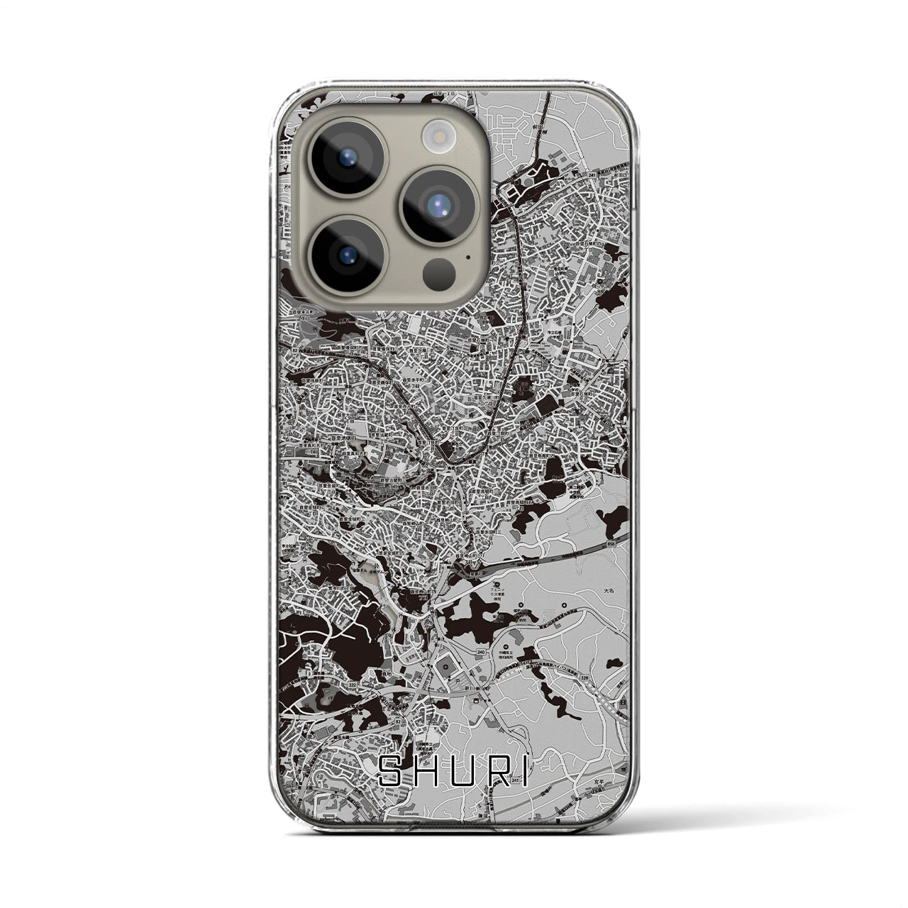 【首里(沖縄県)】地図柄iPhoneケース(クリアタイプ)