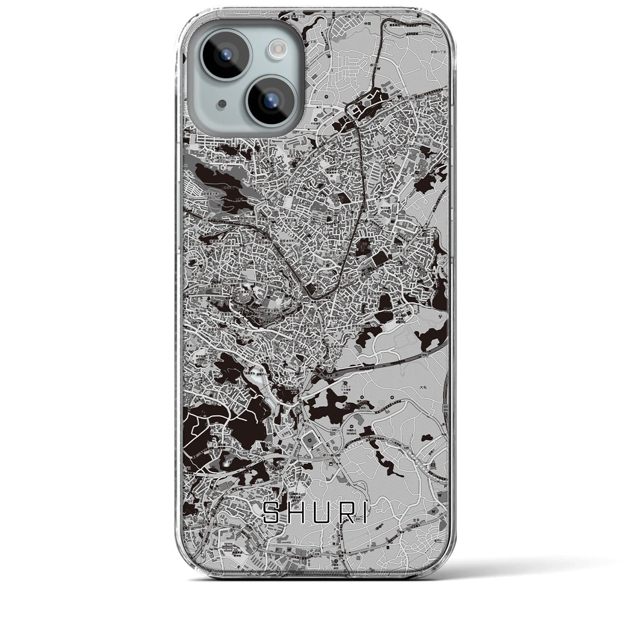 【首里(沖縄県)】地図柄iPhoneケース(クリアタイプ)