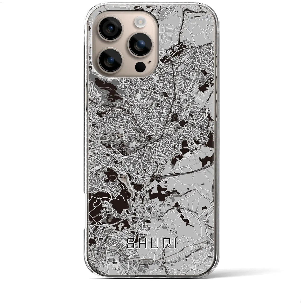 【首里(沖縄県)】地図柄iPhoneケース(クリアタイプ)