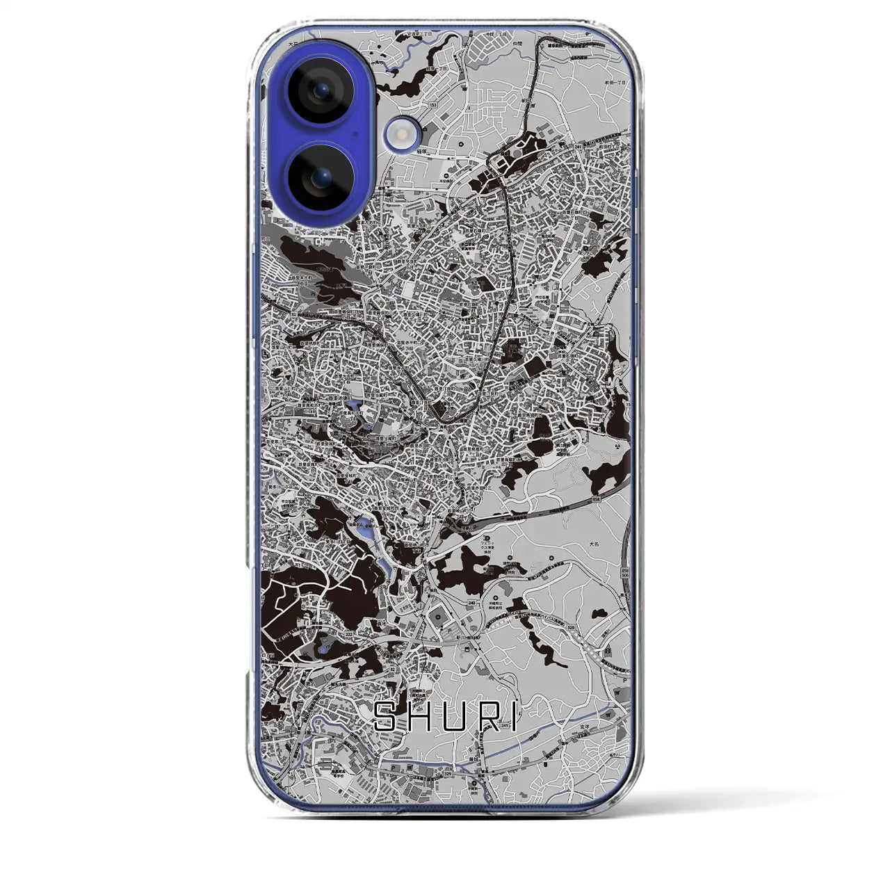 【首里(沖縄県)】地図柄iPhoneケース(クリアタイプ)