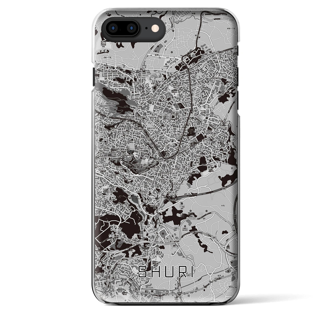 【首里(沖縄県)】地図柄iPhoneケース(クリアタイプ)