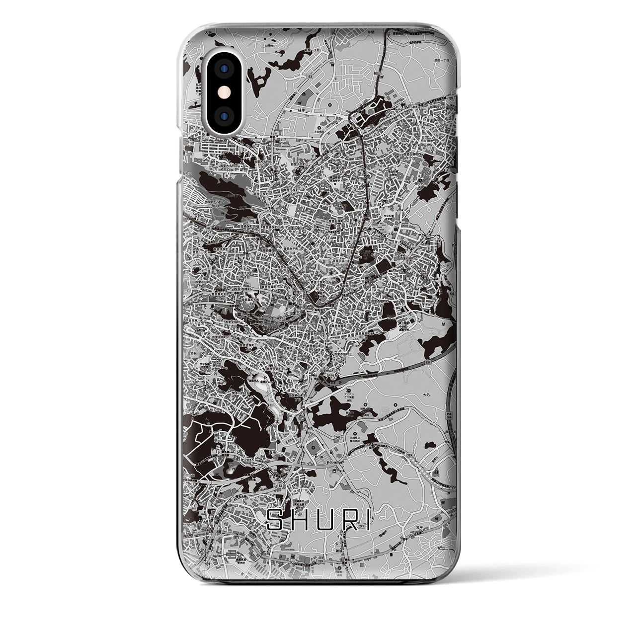 【首里(沖縄県)】地図柄iPhoneケース(クリアタイプ)