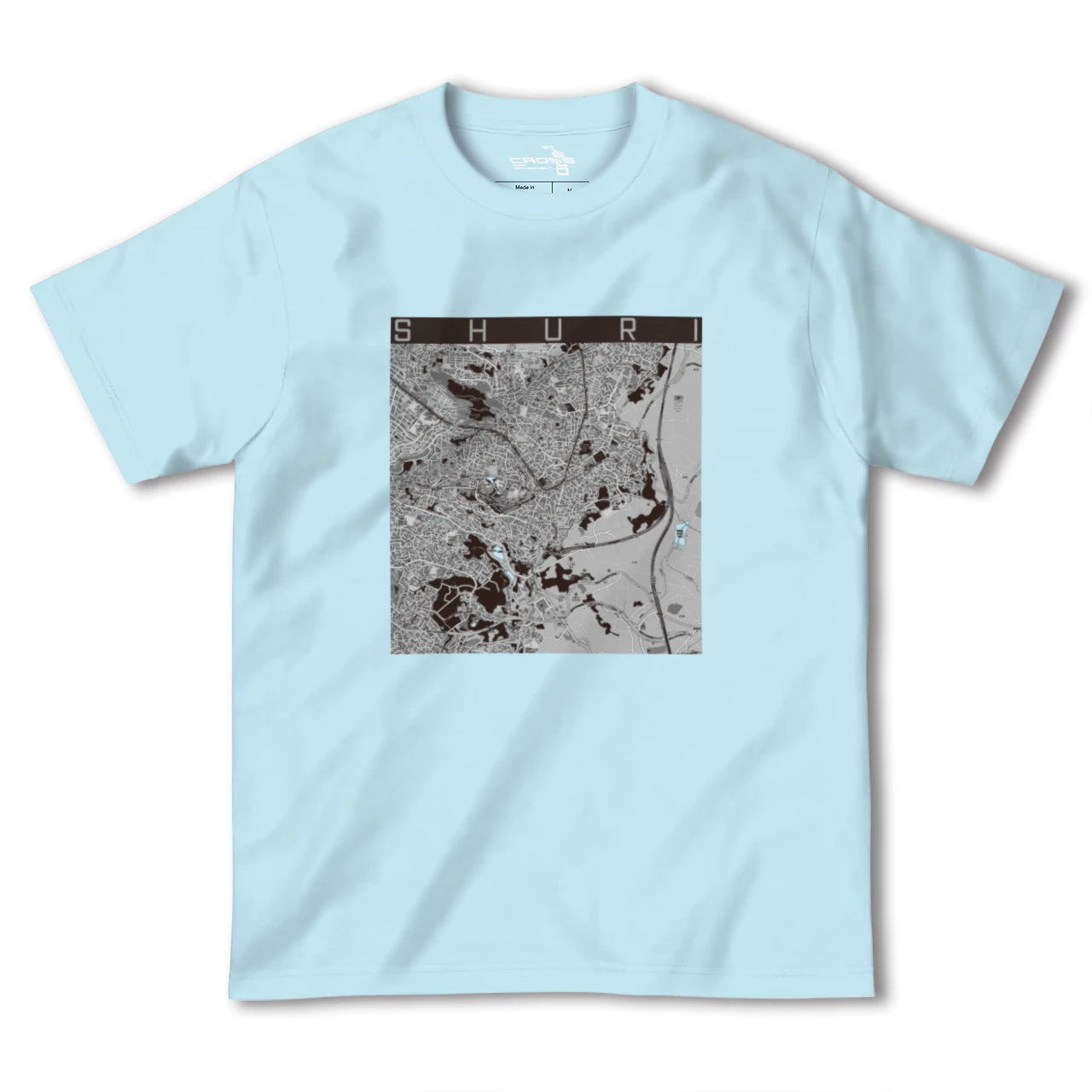 【首里(沖縄県)】地図柄ヘビーウェイトTシャツ