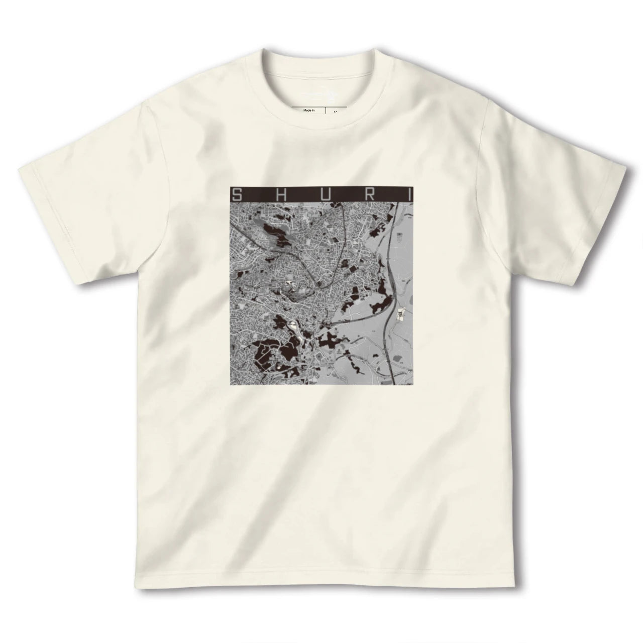 【首里(沖縄県)】地図柄ヘビーウェイトTシャツ
