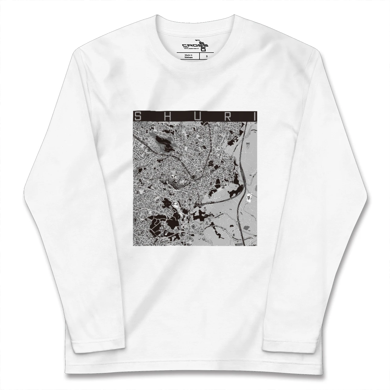 【首里(沖縄県)】地図柄ロングスリーブTシャツ