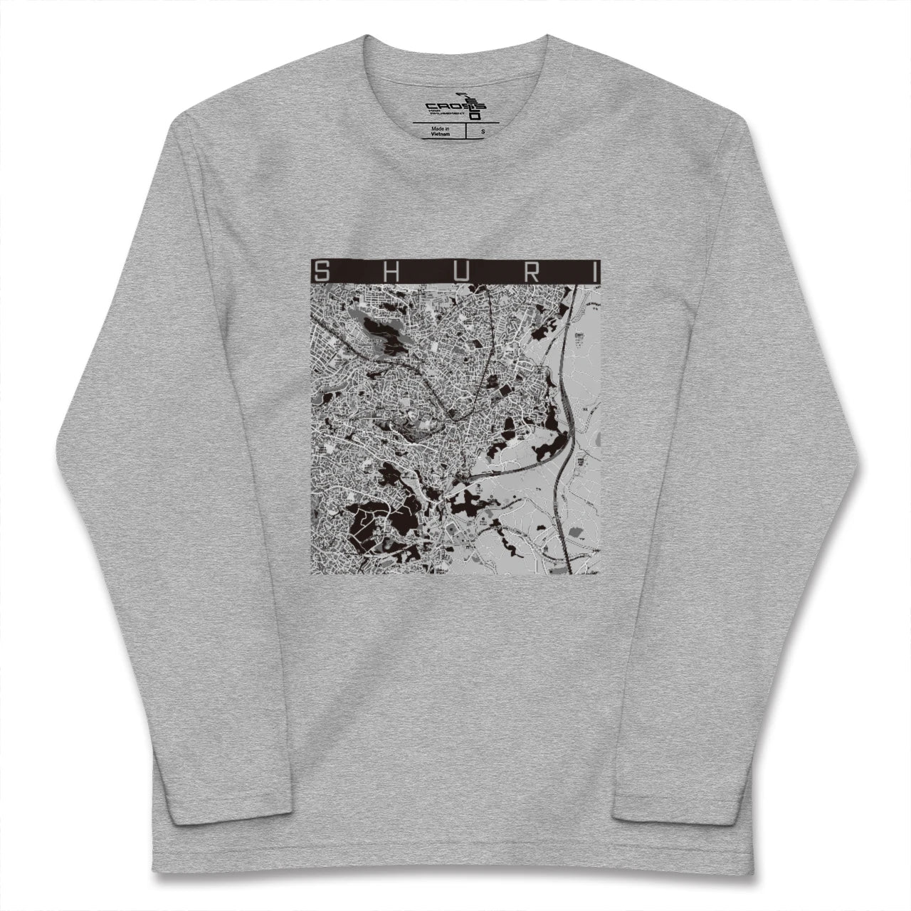 【首里(沖縄県)】地図柄ロングスリーブTシャツ