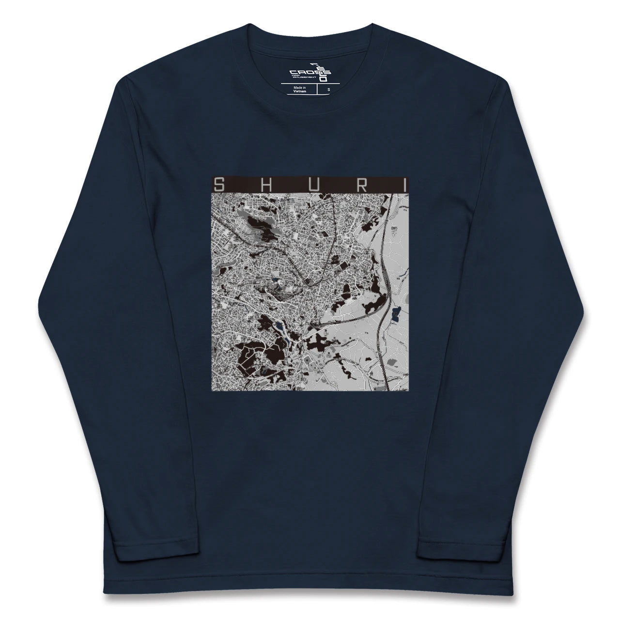 【首里(沖縄県)】地図柄ロングスリーブTシャツ