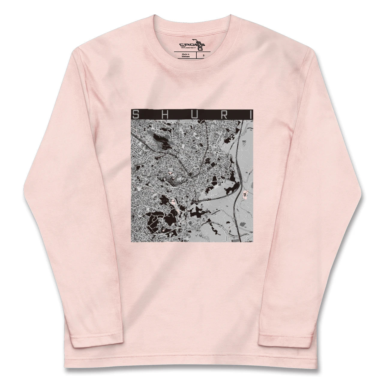 【首里(沖縄県)】地図柄ロングスリーブTシャツ