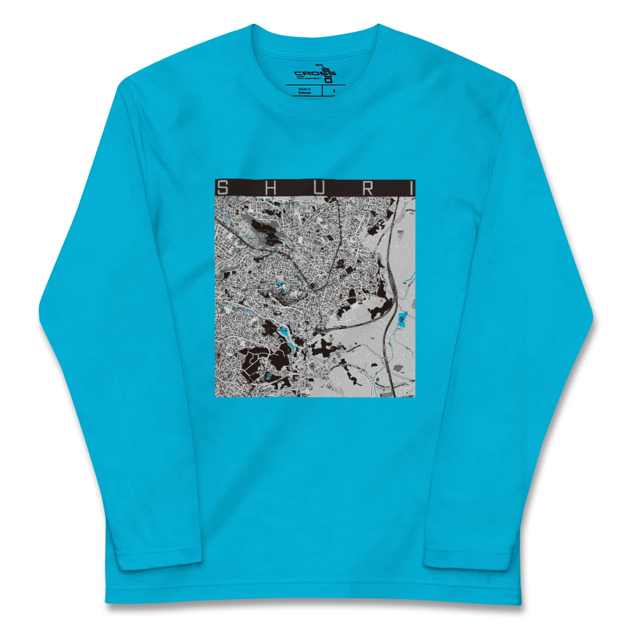 【首里(沖縄県)】地図柄ロングスリーブTシャツ