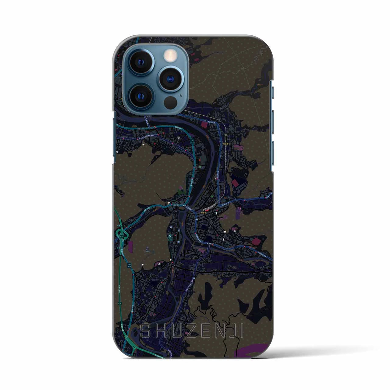 【修善寺(静岡県)】地図柄iPhoneケース(バックカバータイプ)