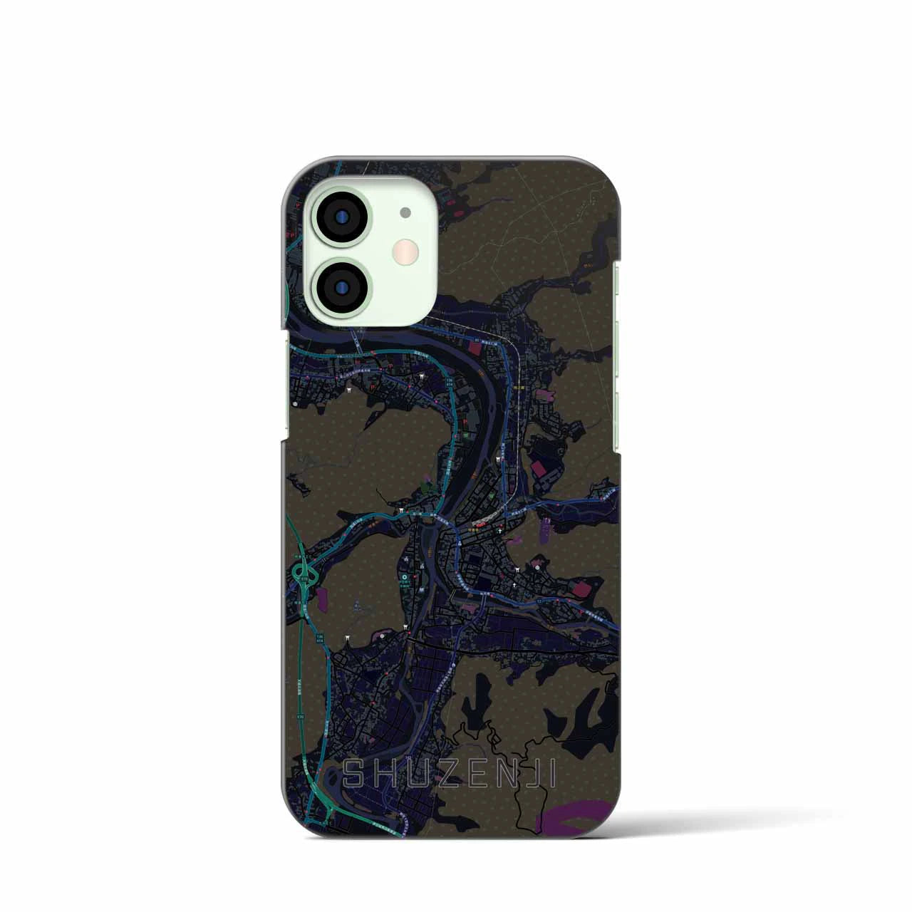 【修善寺(静岡県)】地図柄iPhoneケース(バックカバータイプ)