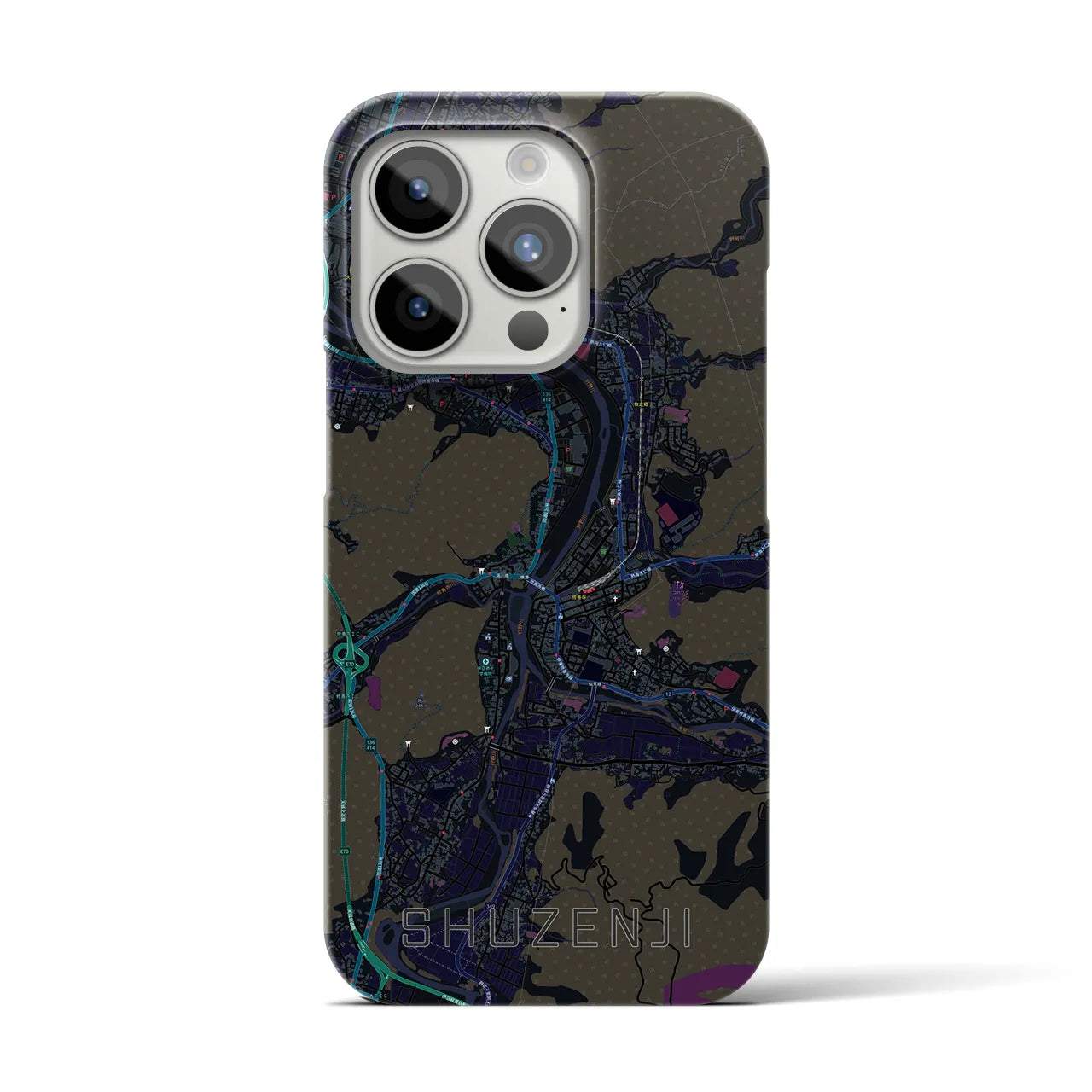 【修善寺(静岡県)】地図柄iPhoneケース(バックカバータイプ)